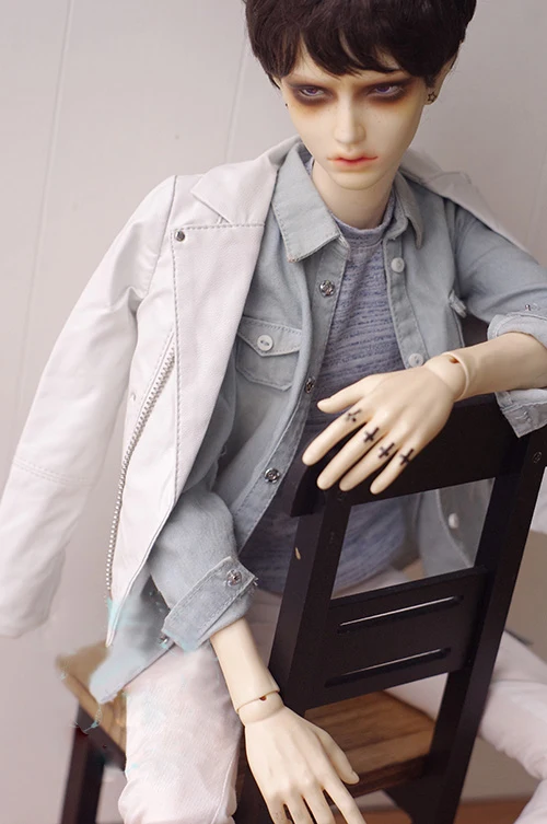 Кожаная шуба BJD для 1/3 SD13 SD17 белого и черного цвета 2 цвета|Куклы| |
