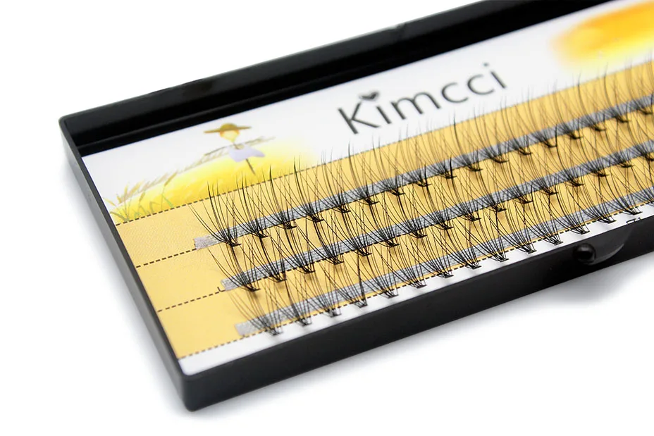 Kimcci 60 шт. натуральные длинные Индивидуальные Кластерные ресницы для наращивания профессиональные 10D норковые накладные ресницы для макияжа искусственные мягкие ресницы