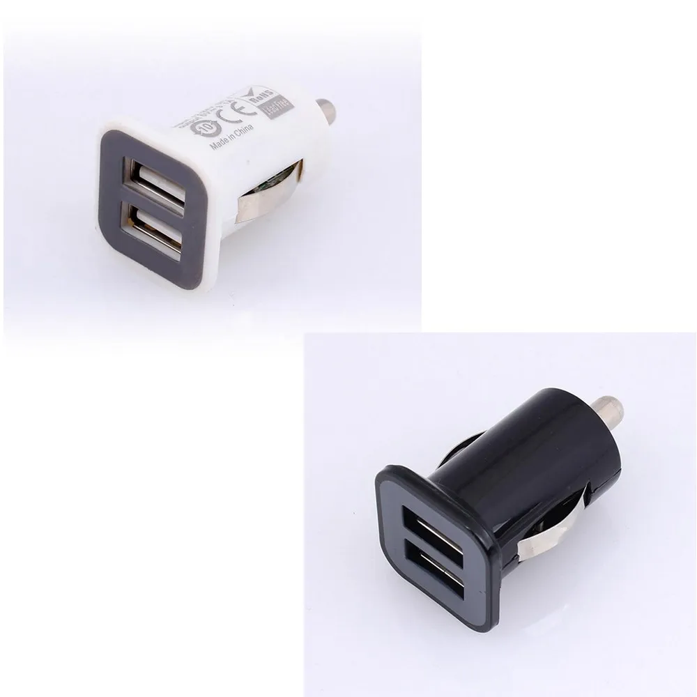 2017 миниатюрное портативное автомобильное зарядное устройство с 2 USB портами для