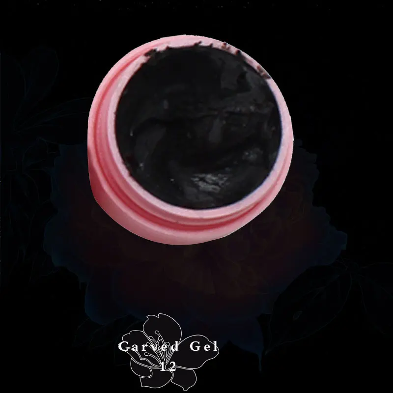 Carved Gel 12 Роскошный Гель-лак для ногтей, 1 шт., акриловый рисунок, УФ, цветной, для рисования, кончик для ногтей, сделай сам, дизайн ногтей/3D резное моделирование, скульптура, Гель-лак - Цвет: Carved Gel 12