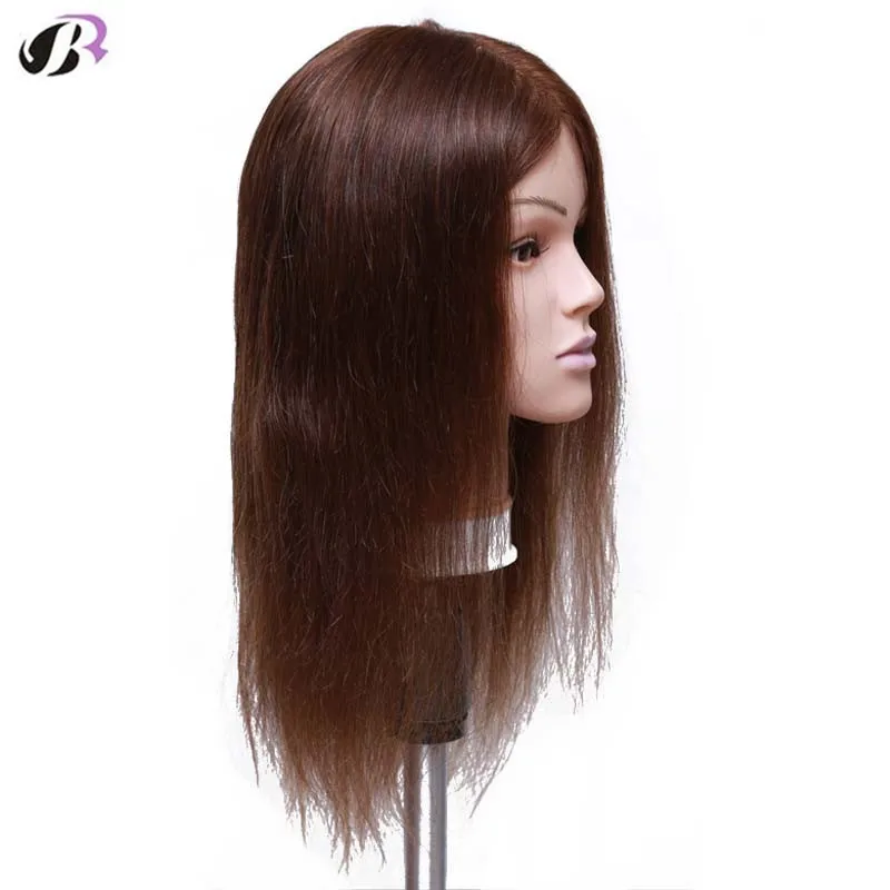 Голова женского манекена с натуральными человеческими волосами тренировочная