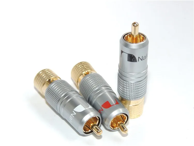 

20pcs Gold Plated NAKAMICHI RCA Plug Locking Non solder plug connector