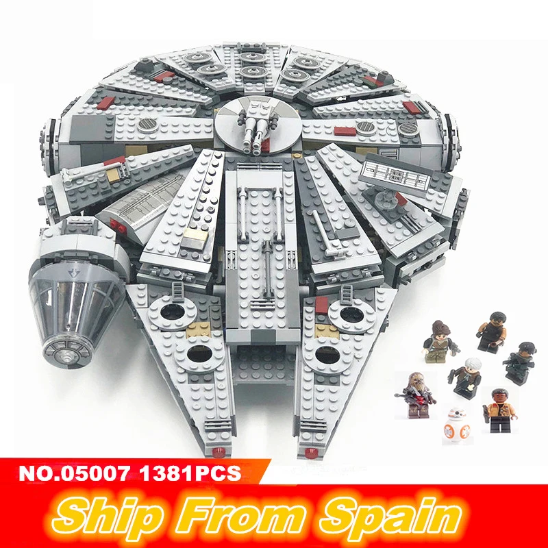 05007 1381 шт Звездные войны наборы Millenniumed star Plan wars серии Force Awakens фальшивые строительные блоки архитектурные игрушки Кирпичи