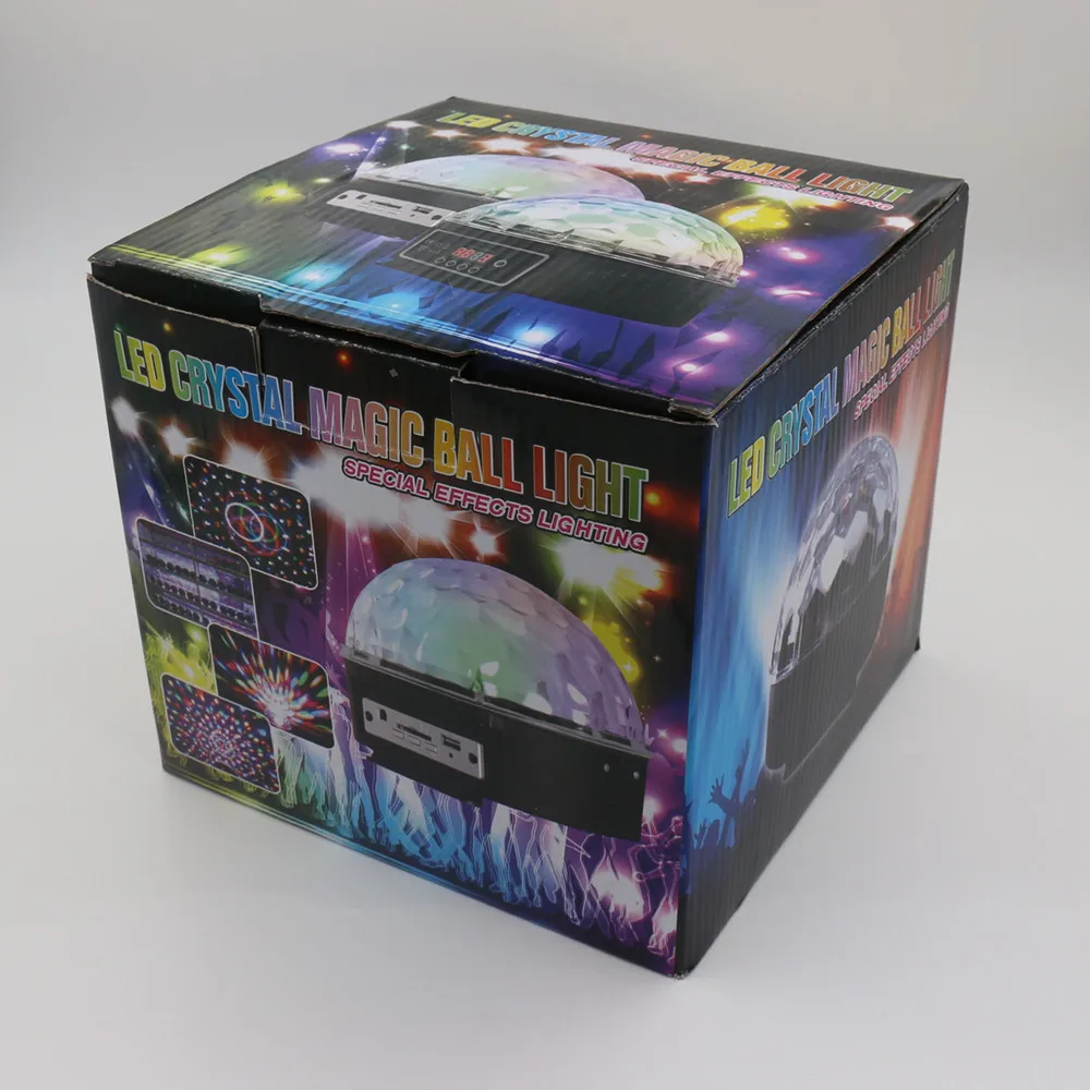 18 Вт Светодиодный свет сценического управления звуком 6 цветов 110-220 В волшебная