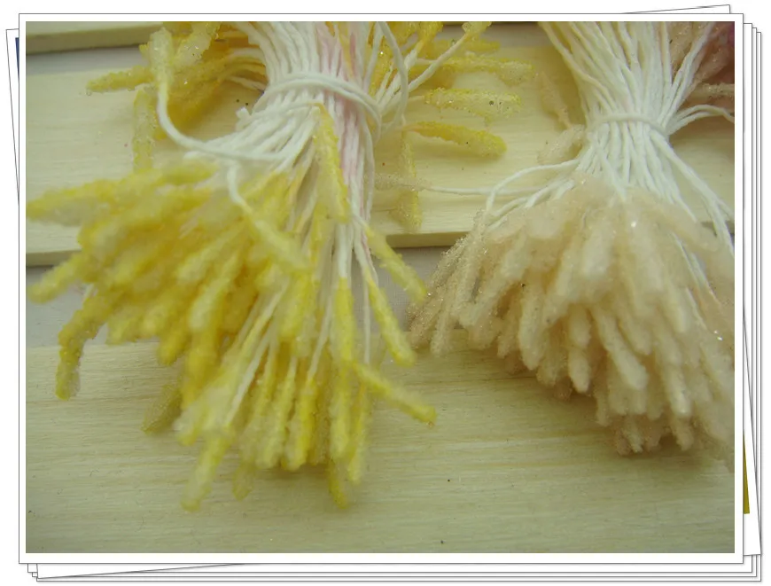 Бесплатная доставка Двойные наконечники 22 цвета стеклянные тычинки для