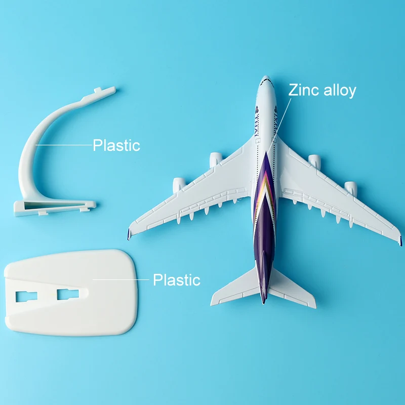 2019 Brinquedo 16 см сплава тайский A380 авиации игрушечные Самолеты самолета хобби