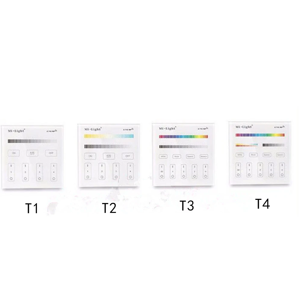 Умная сенсорная панель Mi Light контроллер T1 T2 T3 T4 B1 B2 B3 B4 Одноцветный/RGBW/RGB + CCT для