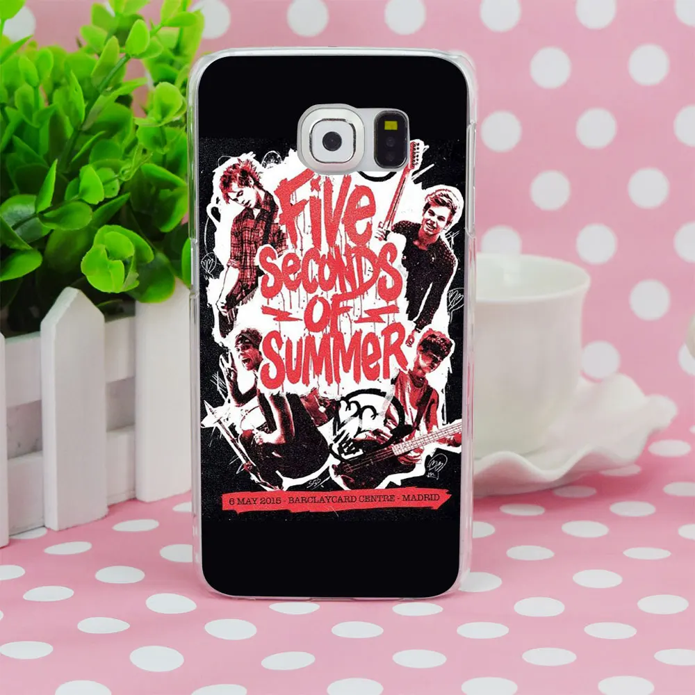 G3 5sos 5 Seconds Of Summer Transparent Hard PC Case Cover For Samsung Galaxy S 3 4 6 7 Mini Edge Plus Note |