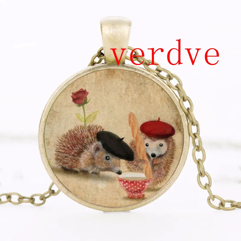 1 шт./лот Love Hedgehog еда бронзовое медное колье-Подвеска длинное Chian массивное