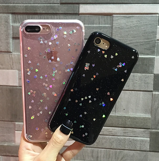 Роскошный мягкий блестящий чехол для iPhone X XR XS Max 7 8 Plus Блестящий силиконовый с