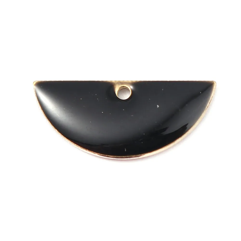DoreenBeads модные медные эмалированные пайетки подвески полукруглые латунные