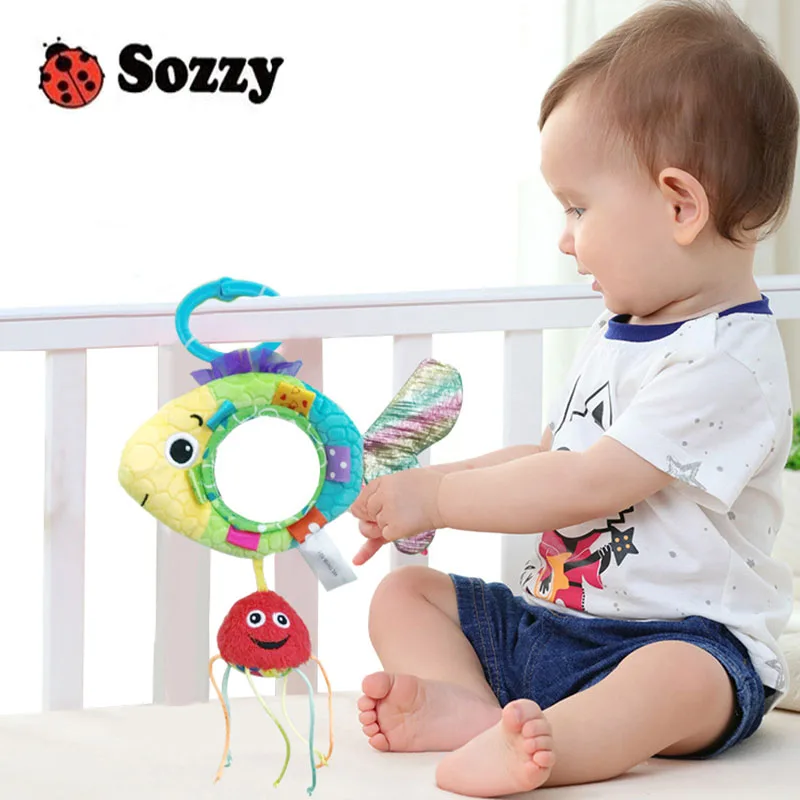 Волшебное зеркало sozzy fish детские погремушки яркого цвета коляска/кровати