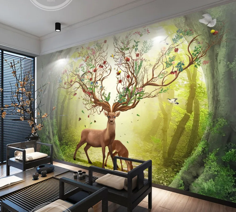 Бесплатная доставка скандинавские Фэнтези лес лося высококлассный лучший диван