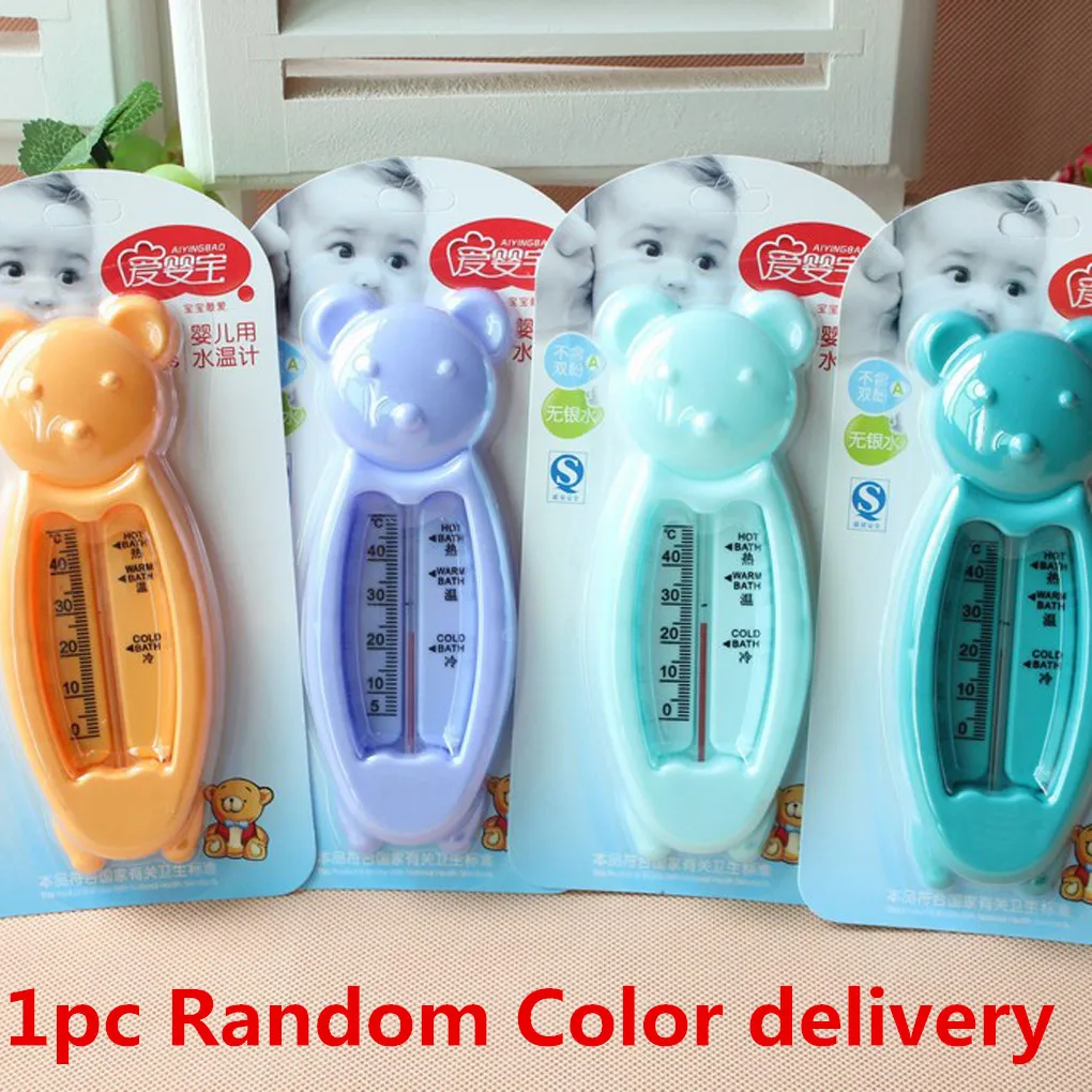 1pc random color 1/2/3 предмета в комплекте, термометр для воды, Детский костюм для купания, Температура, малышей, младенцев, детей ясельного возраста, для душа мультфильм плавающий куртка с изображением милого медведя для воды для ванной - Цвет: 1pc random color