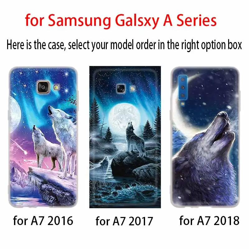 Силиконовый чехол для samsung Galaxy A6 A8 A9 A7 A5 A3 плюс A6S звезда вой картинки волка