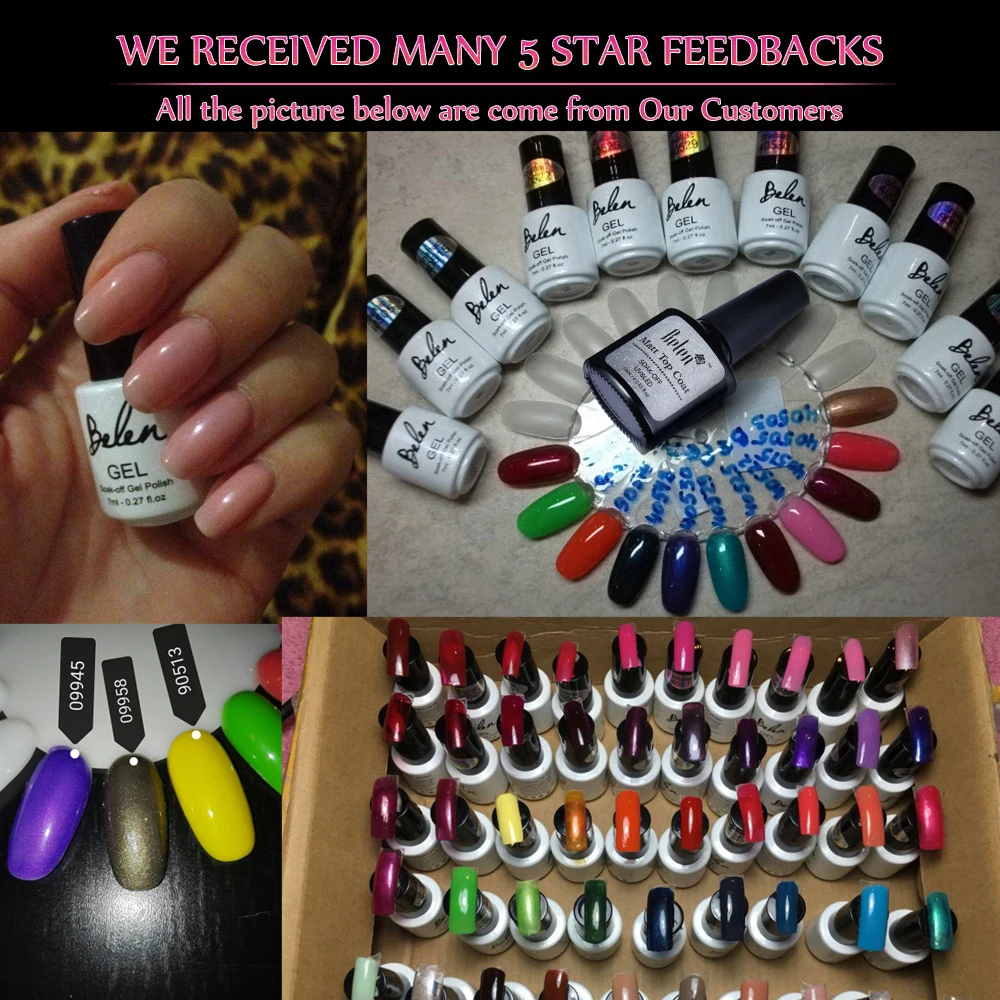 

Belen 7ml UV Gel Nail Gel Varnishes Build French Manicure White Color Semi Permanent Nail Gel Polish DIY Nail Art Gel Lak Enamel