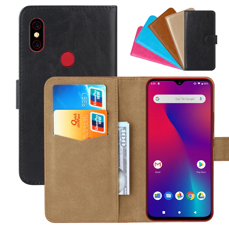 

Luxury Wallet Case For UMIDIGI F1 Play PU Leather Retro Flip Cover Magnetic Fashion Cases Strap