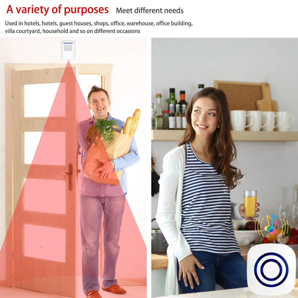 Рот лоток подъездная дорожка оповещения с 1 Plug in приемник дверные звонки