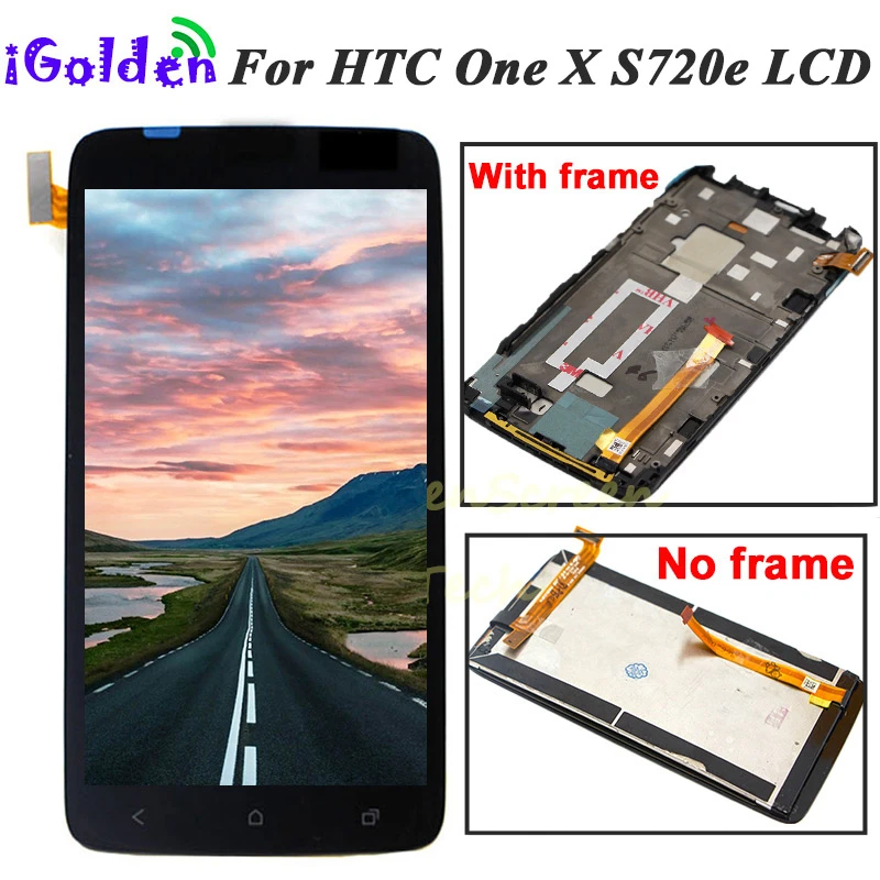 ЖК-дисплей для HTC One X S720e сенсорный экран дигитайзер полная сборка с рамкой 4 7