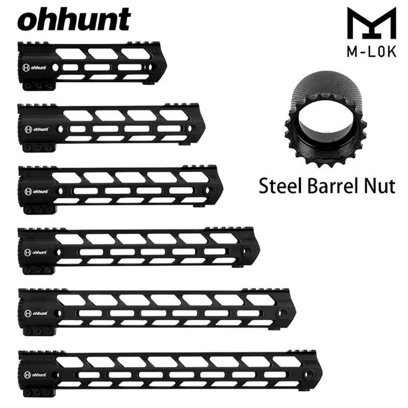 Ohhunt 7 &quot9&quot 10 &quot12&quot 13 5 &quot15&quot AR15 Free Float M LOK Handguard Picatinny Rail ультра легкий тонкий