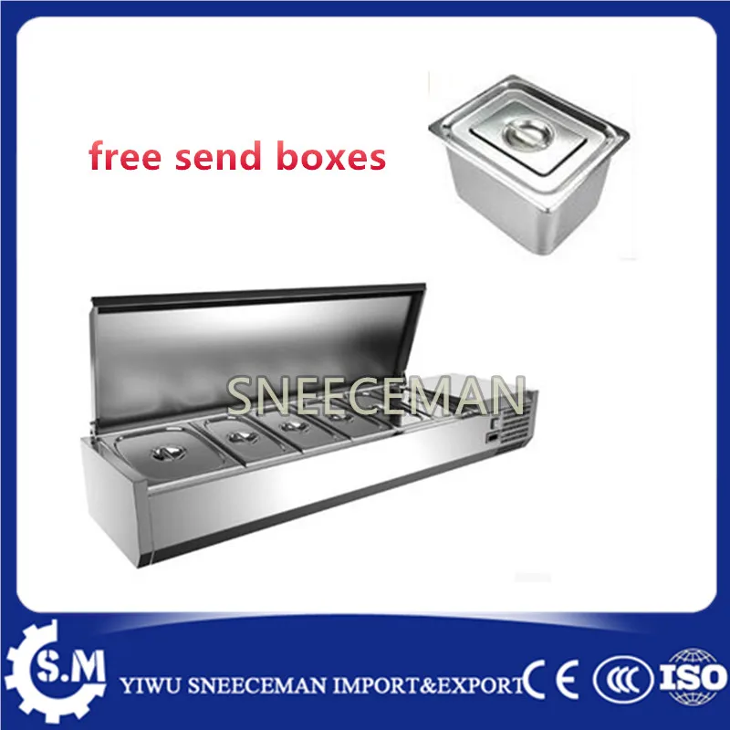 Коммерческая настольная Холодильная витрина для десертов из нержавеющей стали