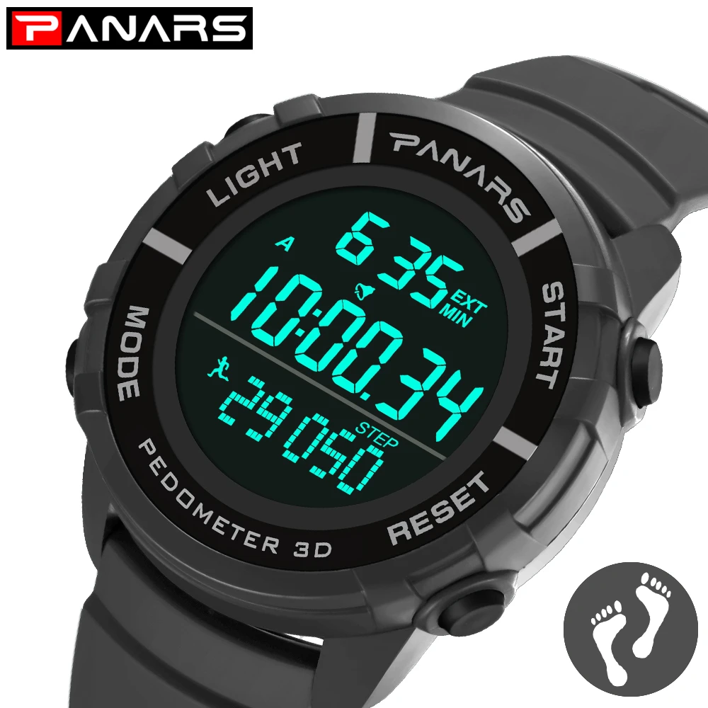 PANARS Mens Watches Sports For Running Multi-function Noctilucent Outdoor sports Swimming Fitness 3D Watch for men | Наручные часы