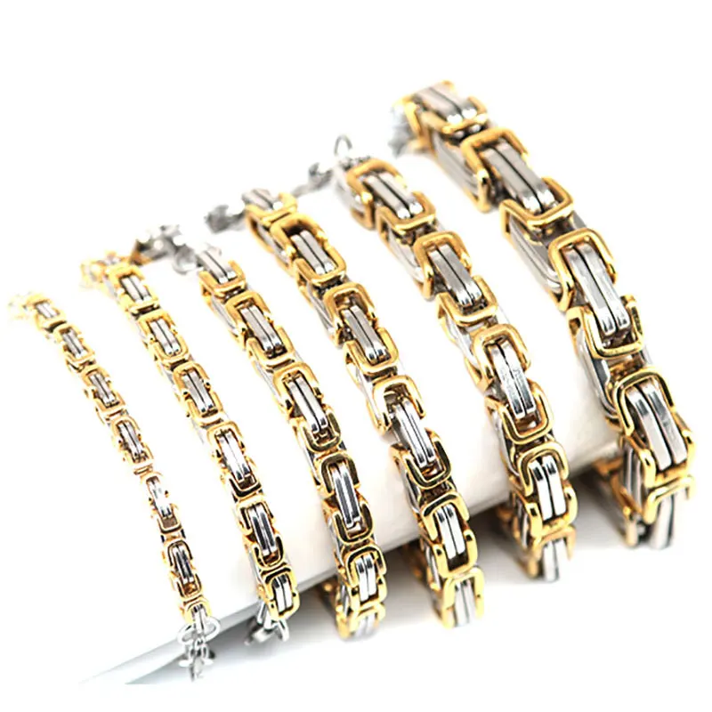 Мужская цепочка из нержавеющей стали 316 серебристого и золотого цвета 4 мм 5 6 7 8 10 22