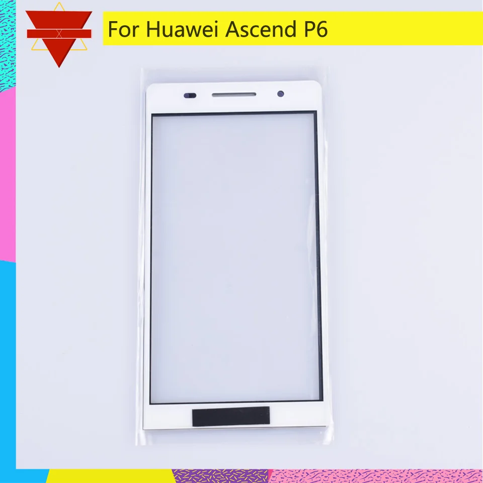 10 шт./партия Новая передняя панель P6 P7 для Huawei Ascend стеклянная сенсорный экран
