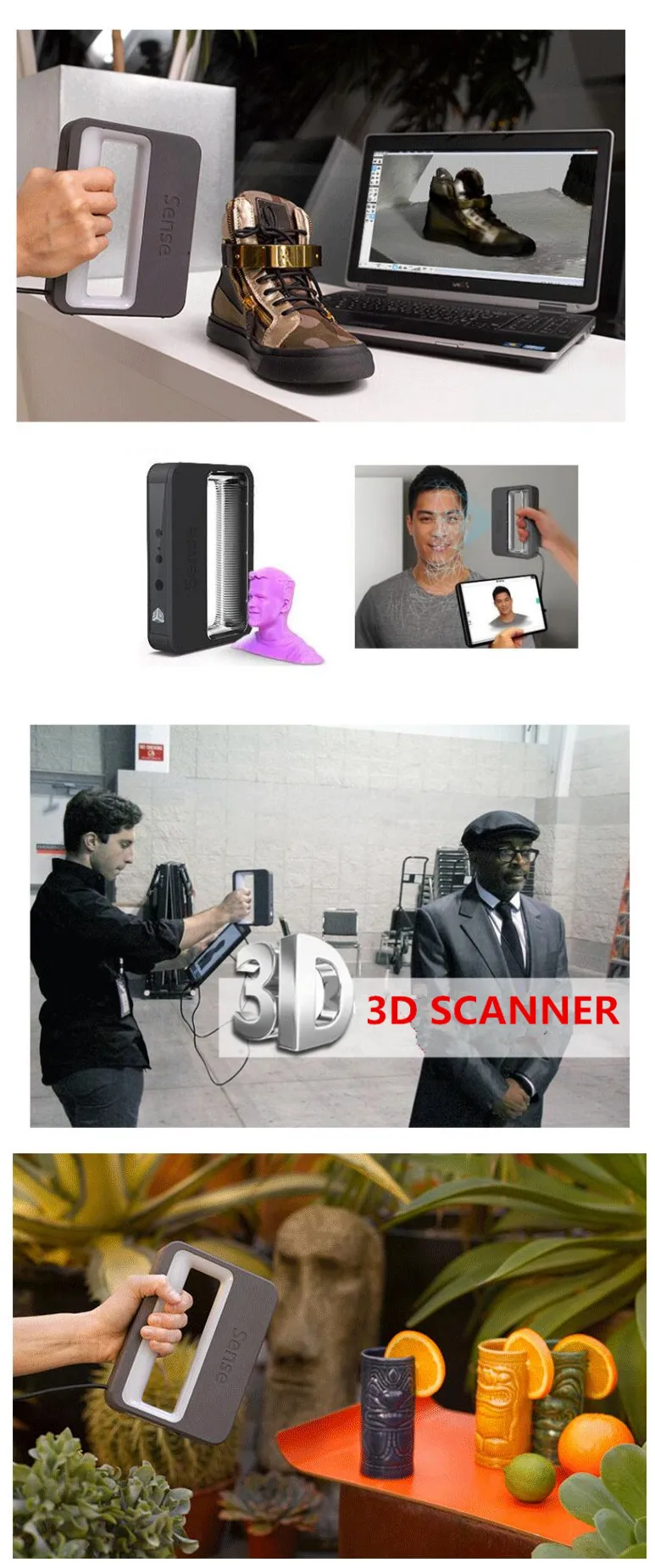 Горячая Портативный человек лицо мини 3d сканер