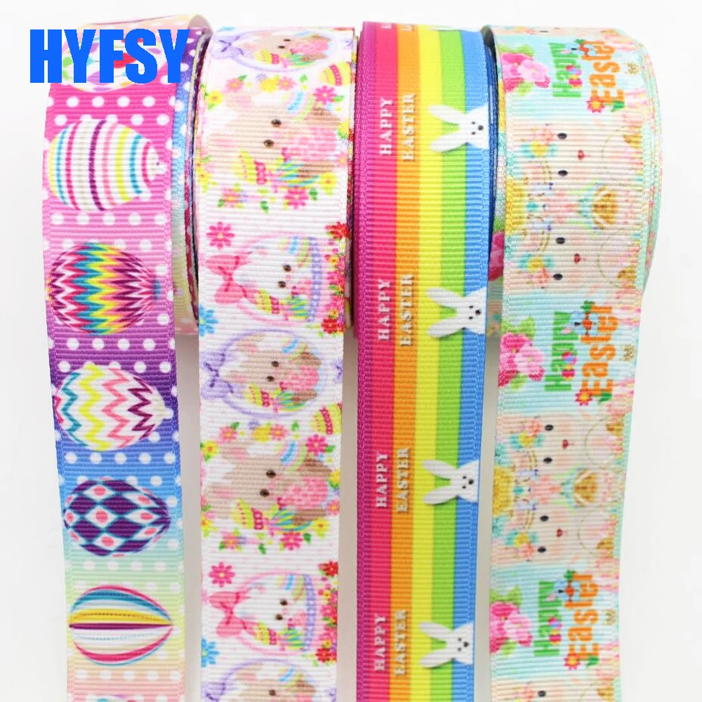 Продукт 22 25 мм пасхальное яйцо кролик мультфильм лента 10 ярдов DIY ручной работы Материал Подарочная упаковка бант одежда материал корсаж