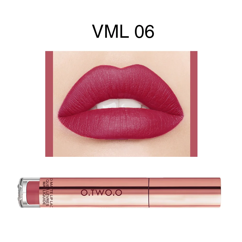 O.TWO.O 12 цветов, лучшие продажи, хит, косметика, макияж, блеск для губ, длительное действие, водостойкая, легко носить, матовая губная помада - Цвет: 06