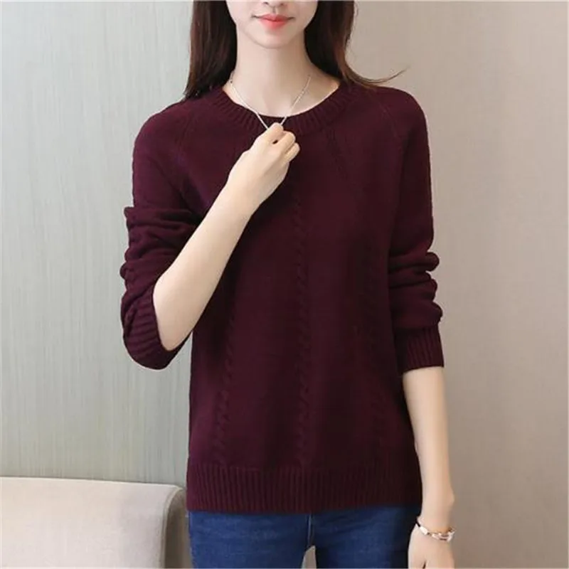 Свитер Женский вязаный короткий свободный на осень/зиму | Женская одежда