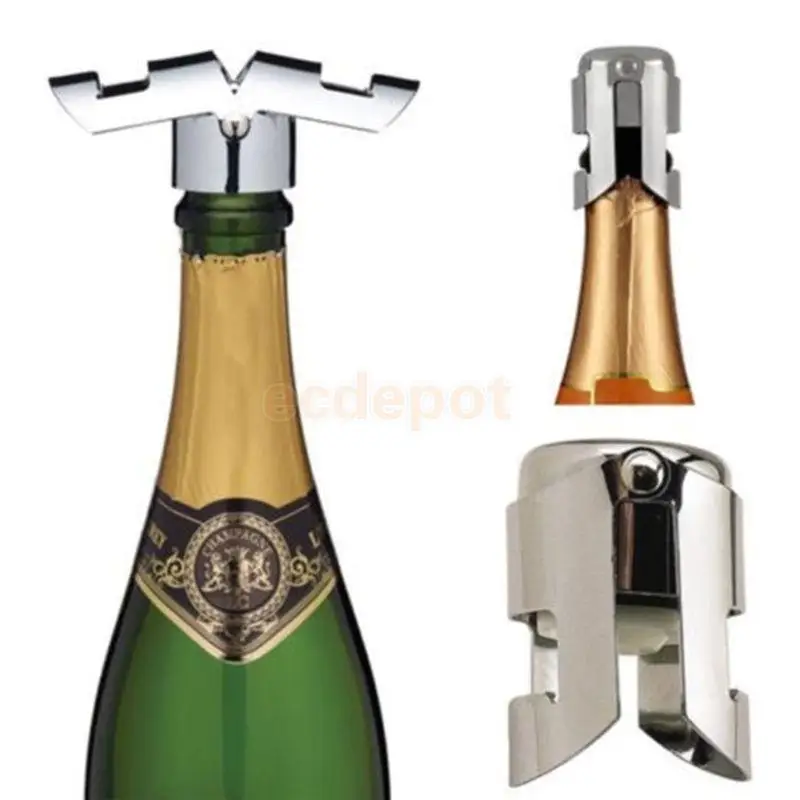 Нержавеющая сталь сверкающий герметик для хранения вина пробка|cork cap|cork bottle