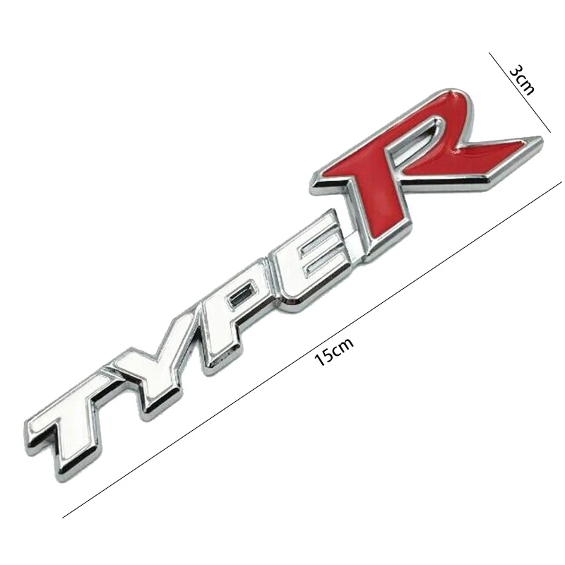 Автомобильный Стайлинг 3D металлического сплава Тип R r Стикеры для Honda City CR V XR HR