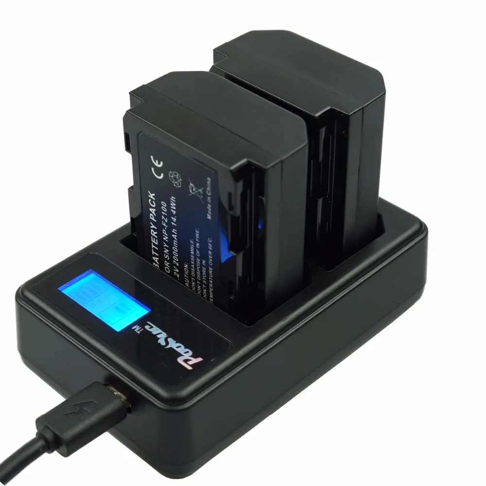 2280 мАч NP FZ100 батарея + LED np fz100 двойное зарядное устройство USB для Sony NPFZ100 BC QZ1 a9 a7R III a7