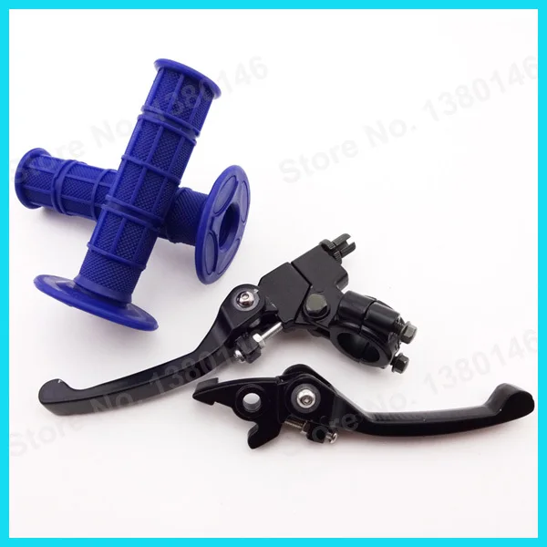 Синие ручные рукоятки и складные рычаги тормозной муфты для китайского питбайка
