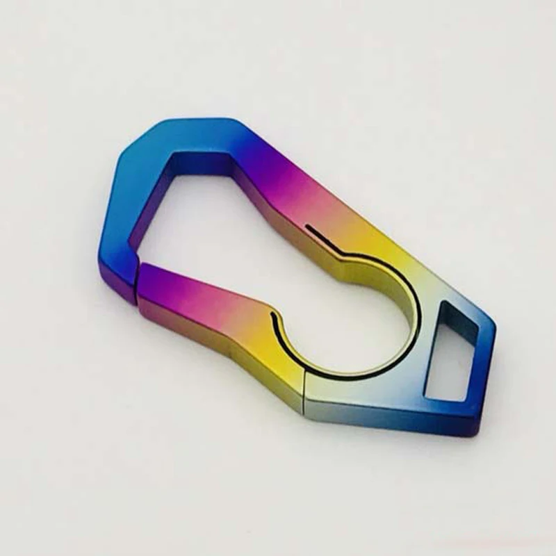 TC4 титановый сплав быстро пряжки Открытый EDC Сумка-брелок легкий титан пряжка