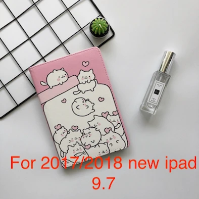 Kawayi подарок на год кота чехол Обложка для ipad 9,7 Pro air2 Мягкая обложка для ipad Air1 Чехол ipad mini 1/2/3/4, ipad Стенд - Цвет: 20172018new ipad 9.7