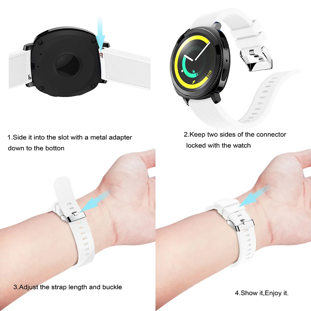 Спортивный ремешок Joyozy Gear для Samsung gear Sport band S2 20 мм 8 видов цветов на выбор часов