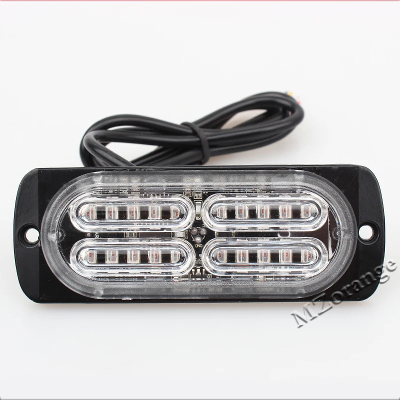 MZORANGE 2 шт./пара ультра-тонком высоком Мощность 12 V-24 V 20 светодиодный автомобиль грузовик, можно использовать при аварийной ситуации Strobe Предупреждение мигающий светильник белого цвета-красный, желтый