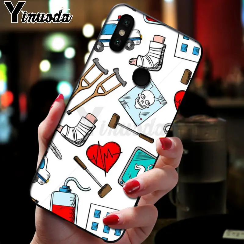 Yinuoda медсестра мультфильм медицинские таблетки чехол для телефона для xiaomi redmi 7 5 плюс 6pro 6a 4x go note5 note7 note6pro mi8se 9se coque