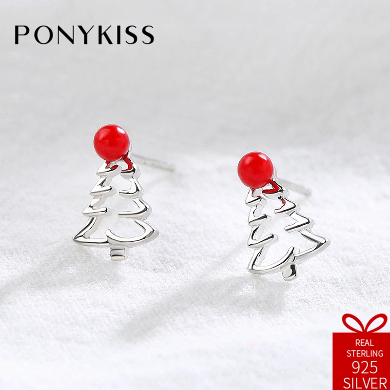 Романтическая елка PONYKISS из стерлингового серебра 925 пробы женский аксессуар с