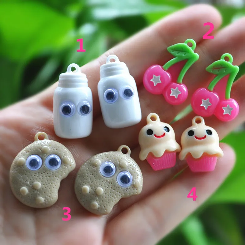 20 шт. лучшие друзья печенья Вишня кекс Полимерные Подвески ожерелье подвеска