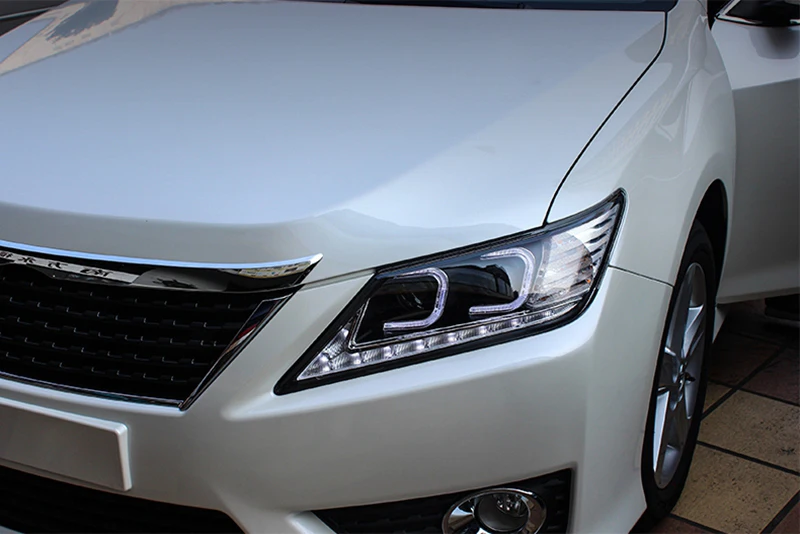 Vland Автомобиль Стайлинг для Toyota Camry фары 2012- светодиодный фары проектор DRL фары Ангельские глазки