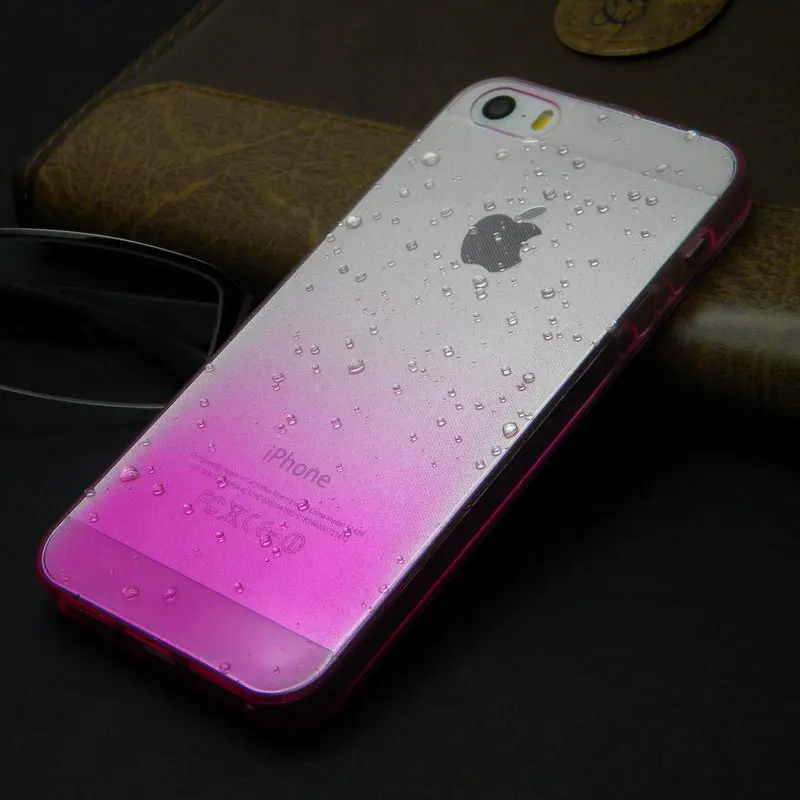 Для iphone 5s чехол 5 Мягкий ТПУ 3D капли воды Прозрачный всего 9 видов цветов в наличии