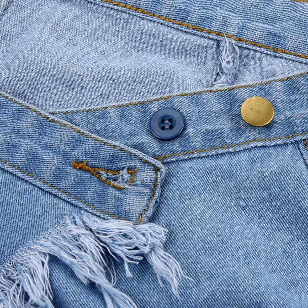 Женская мини-юбка с высокой талией JAYCOSIN синяя джинсовая юбка карманами