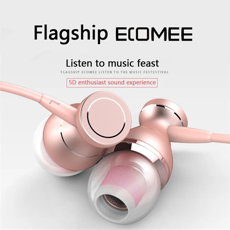 Professional In-Ear Earphone Headset In-line Control Magnetic Clarity Stereo Sound With Mic Earphones For iPhone Phone MP3 MP4 |