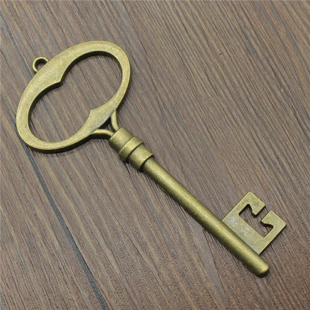 Амулеты большой ключ Diy ювелирных изделий 3 шт./лот античная бронза покрытием 7
