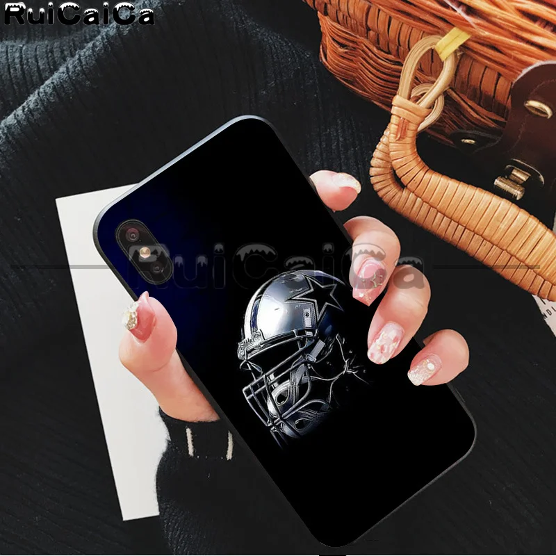 RuiCaiCa dallas cowboys DIY красивые аксессуары для телефонов, чехол для iPhone X XS MAX 6 6S 7 7plus 8 8Plus 5 5S XR