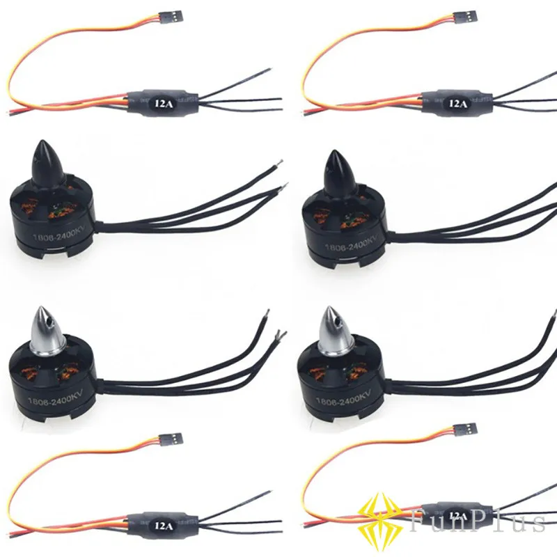 1806 2400KV CW CCW Мини многороторный двигатель Simonk 12A 2 3s ESC для FPV KK 260 250 квадрокоптера 4
